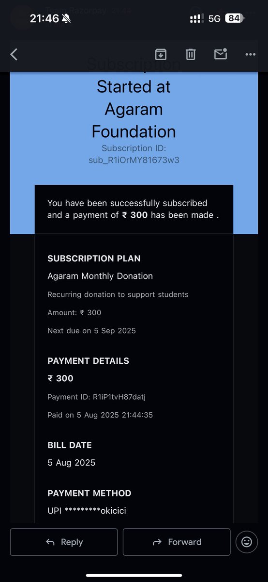Subscribed for Agaram Monthly Donation, just a small contribution from My side 

#AgaramFoundation #TVKVijay #TVKForTN #JanaNayagan #ThalapathyVijay #TVKForTN #TVKMaduraiMaanadu #TVKMaanadu #tvk