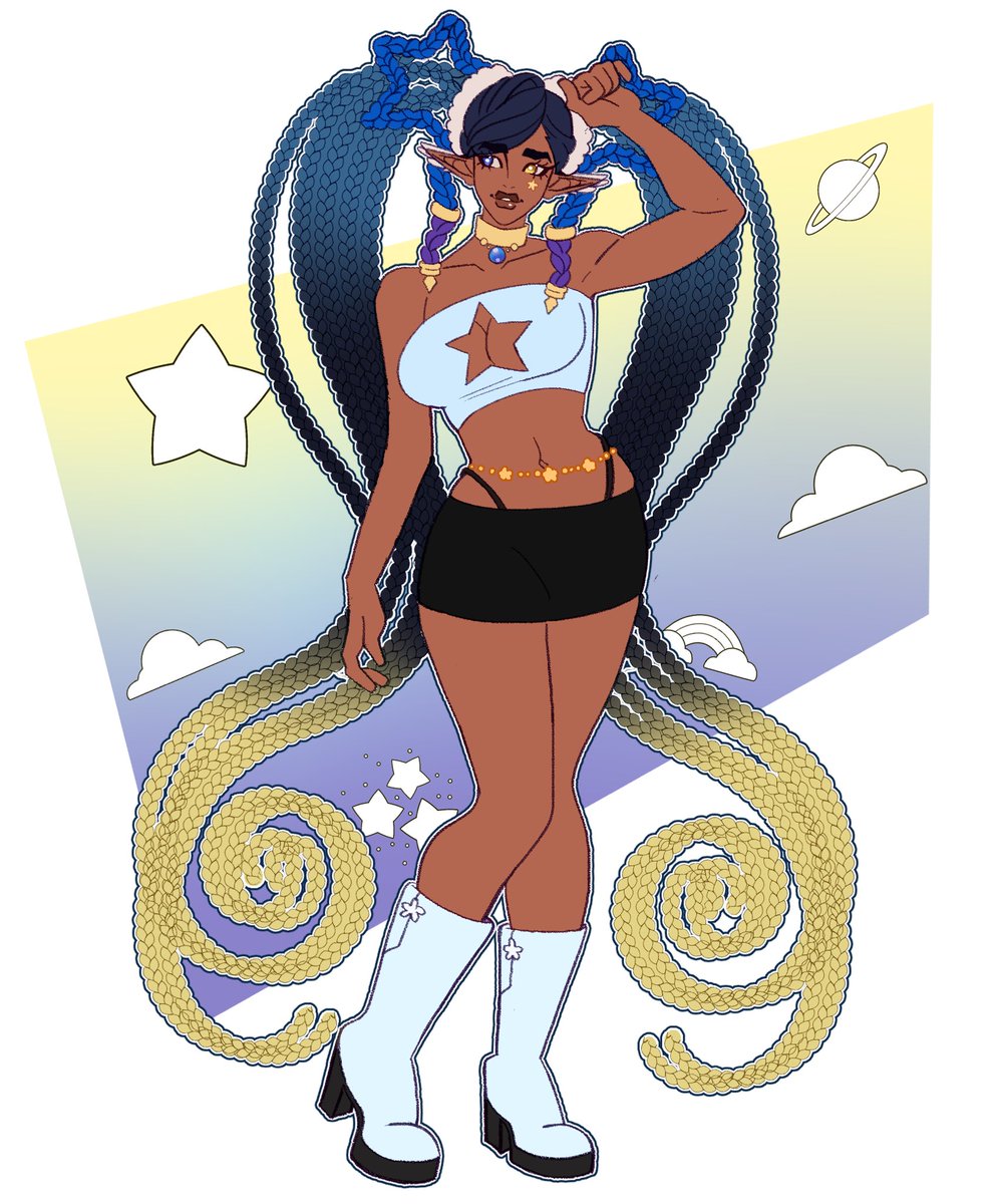 NarikoNabi's tweet photo. Hiyah friends ☆ Wanna come to my show? ♡

🎨 @/Glowsmooch 

#mahoshiart https://t.co/SdiU0N8rtk