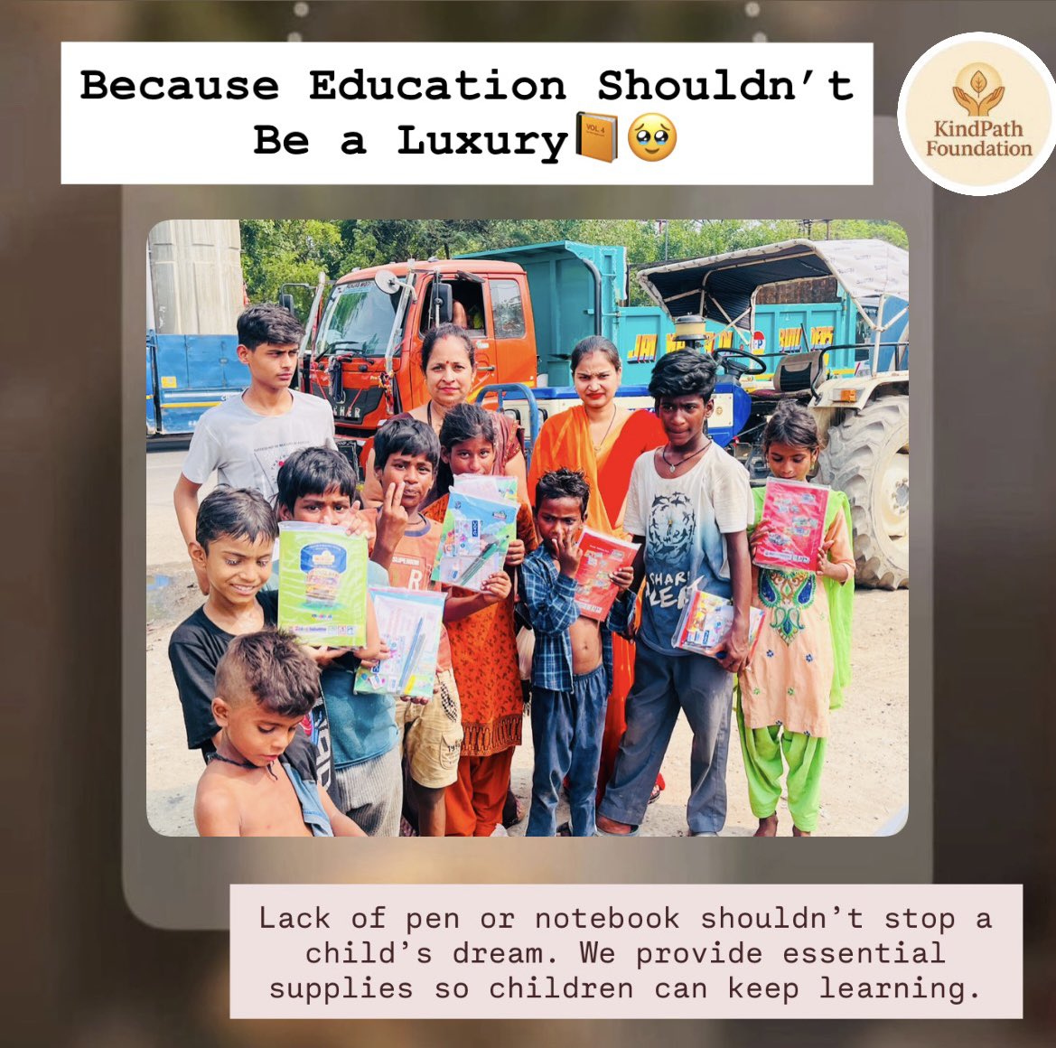 Kindpathngo's tweet photo. Seva don’t ask for much- just your heart.💛

🌸Link in bio to support Kindpath Foundation!

#DoMoreSeva #SupportWithHeart #KindpathWay #KindnessMatters #SupportAndServe #JoinKindpath https://t.co/hJHdk6QLbJ