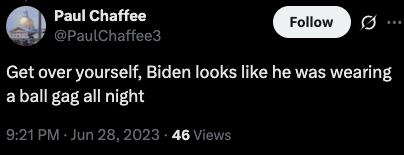 cabchrys's tweet photo. @PaulChaffee3 @jasonjordan2814 @MrUaintuponthis I suggest you sit this one out, Paul. 🚫
#SmallMinded  #TDS https://t.co/vy3oNSPJG4