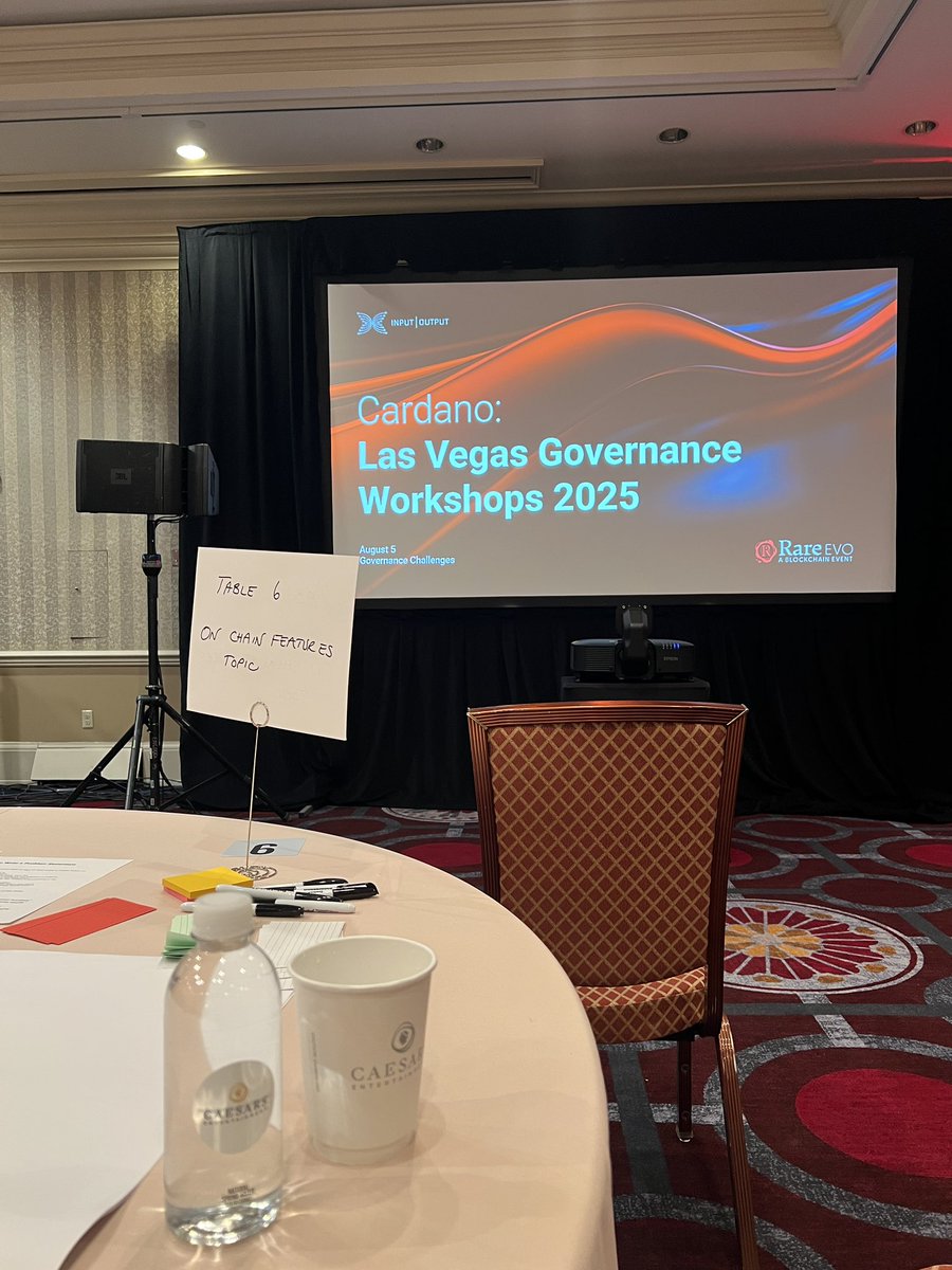 Kicking off the day with onchain features and rewards topics at the <a href="/InputOutputHK/">Input Output @ Rare Evo</a> governance workshop at <a href="/RareEvo/">Rare Evo: A Blockchain Event</a>