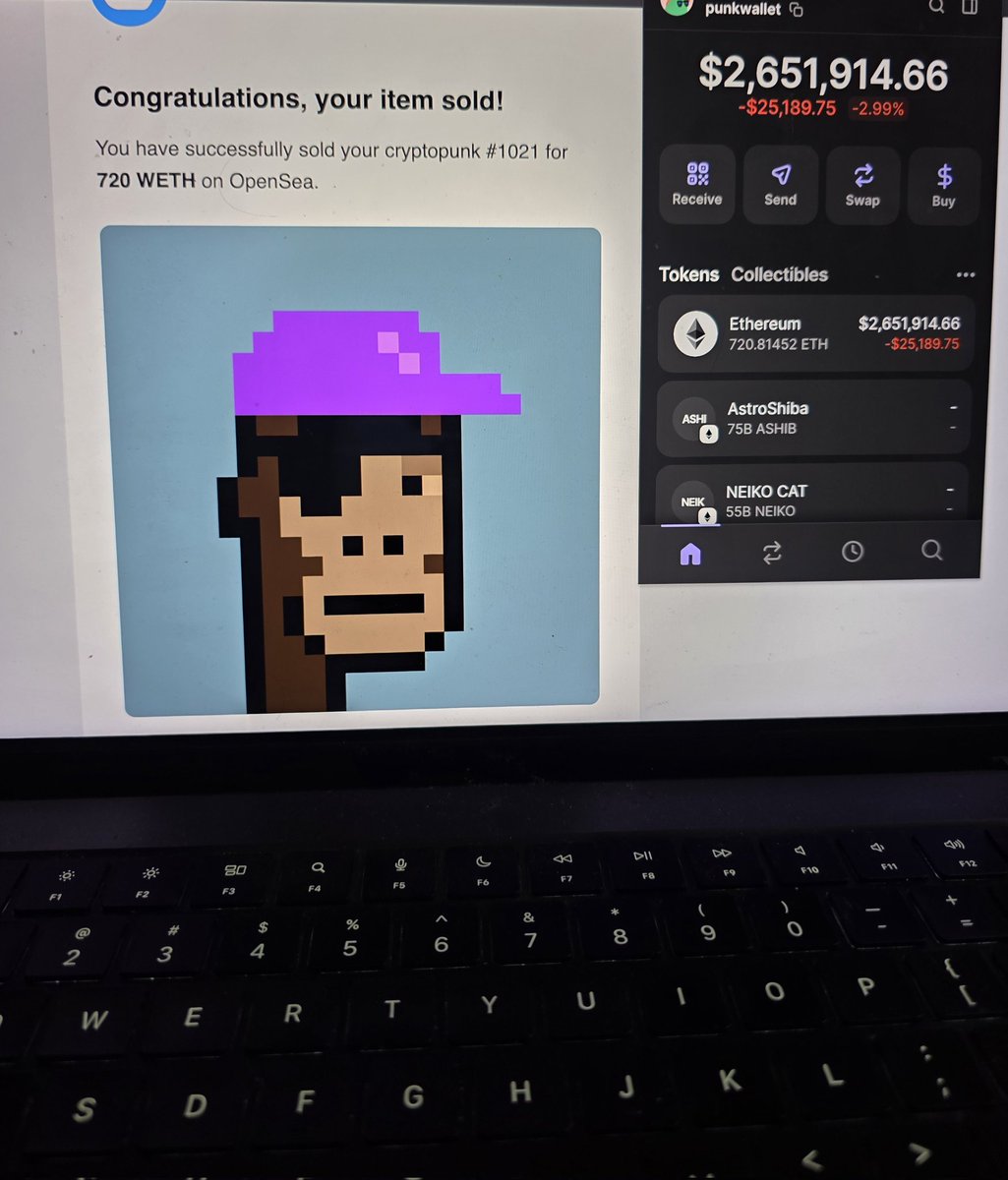 Finally sold my punk for 720 eth,

As promised,
I want to change someone's life and send 10 $ETH (~$37,000) to one person by tomorrow.

Just like, retweet and comment 'done'.
Random winner in 15 hrs