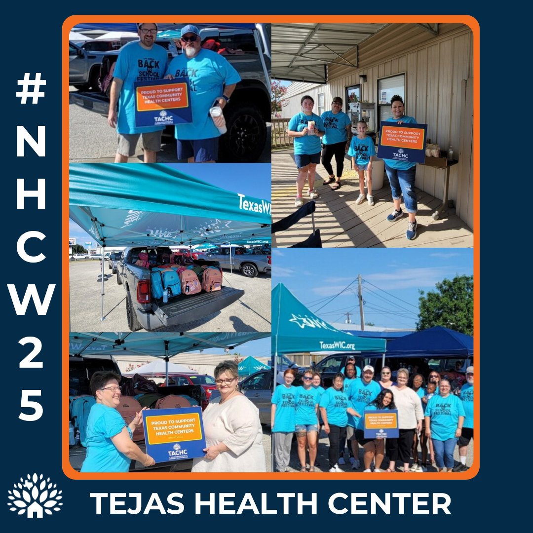 TACHC staff is hitting the road for #NHCW25, visiting amazing health centers across Texas to celebrate the powerful impact Community Health Centers have in their communities!

This past Saturday, we joined Tejas Health Care for their 6th Annual Back-to-School Event — thank you