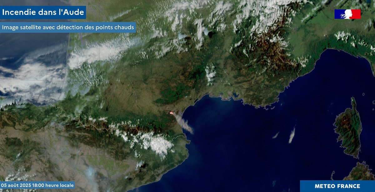 Guillaume Séchet (@meteovilles) on Twitter photo 🔥 L'énorme #incendie de #Ribaute dans l'#Aude a déjà parcouru 1.000 hectares de végétation et son panache de fumée s'étend sur 100 km, jusqu'au dessus de la mer ! (via <a href="/meteofrance/">Météo-France</a>) 🔥 L'énorme #incendie de #Ribaute dans l'#Aude a déjà parcouru 1.000 hectares de végétation et son panache de fumée s'étend sur 100 km, jusqu'au dessus de la mer ! (via <a href="/meteofrance/">Météo-France</a>)