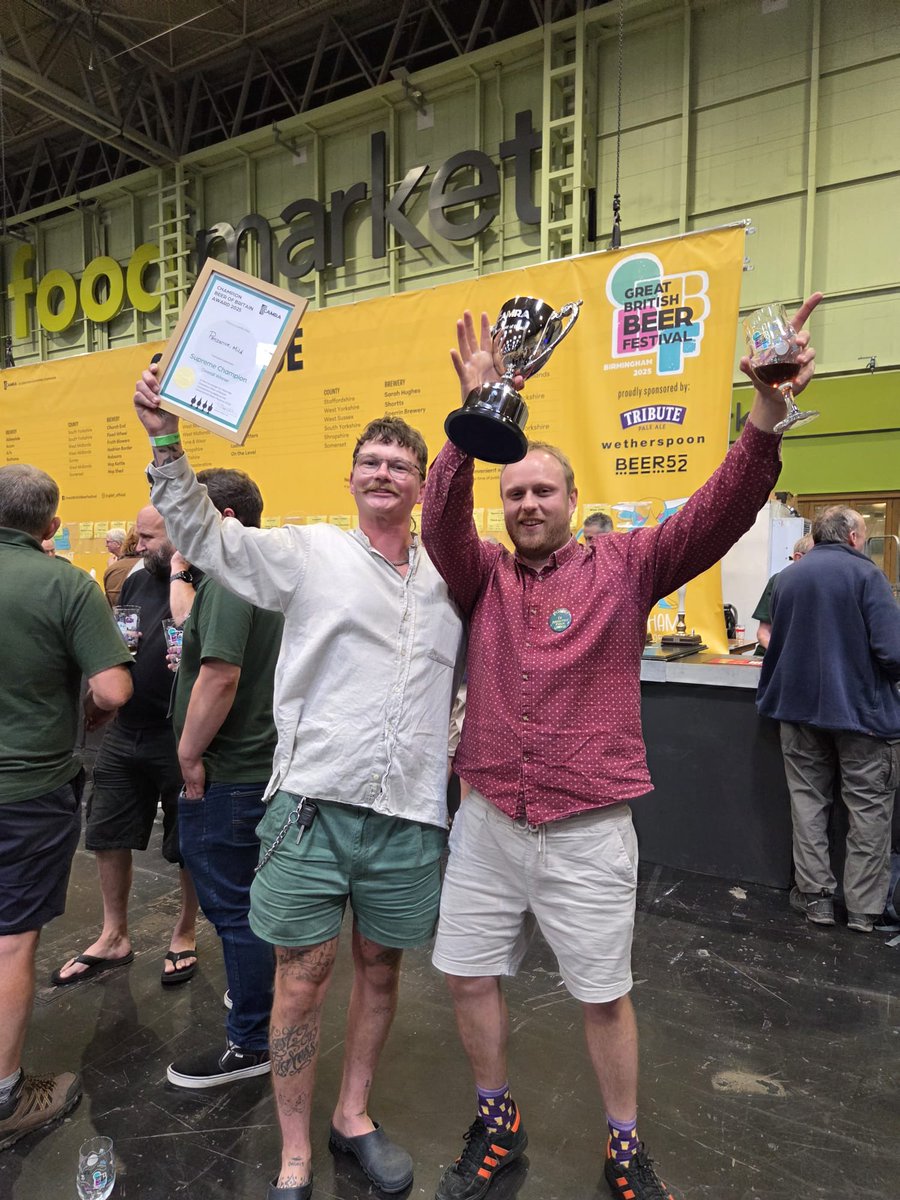 CAMRA (@camra_official) on Twitter photo ๐ Penzance Brewing Company has won the Champion Beer of Britain 2025 for their beer Mild.
๐ The top three were:
๐ฅPenzance, Mild
๐ฅSarah Hughes (<a href="/BeaconHotel/">Beacon Hotel Sedgley</a>), Snowflake
๐ฅ <a href="/churchendbeer/">Church End Brewery</a>, Fallen Angel
โก๏ธ Find about more about the final results here: orlo.uk/Zpru2 ๐ Penzance Brewing Company has won the Champion Beer of Britain 2025 for their beer Mild.
๐ The top three were:
๐ฅPenzance, Mild
๐ฅSarah Hughes (<a href="/BeaconHotel/">Beacon Hotel Sedgley</a>), Snowflake
๐ฅ <a href="/churchendbeer/">Church End Brewery</a>, Fallen Angel
โก๏ธ Find about more about the final results here: orlo.uk/Zpru2