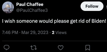 cabchrys's tweet photo. @PaulChaffee3 @jasonjordan2814 @MrUaintuponthis I suggest you sit this one out, Paul. 🚫
#SmallMinded  #TDS https://t.co/vy3oNSPJG4