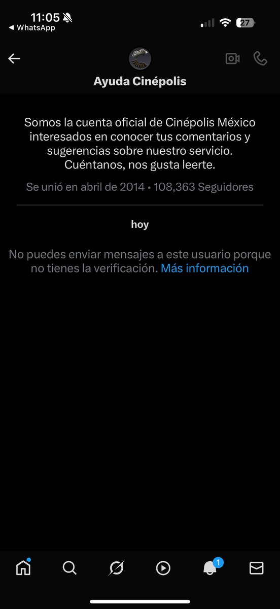 fredo_abc's tweet photo. @AyudaCinepolis Me sale este error https://t.co/yVSkyunmGf