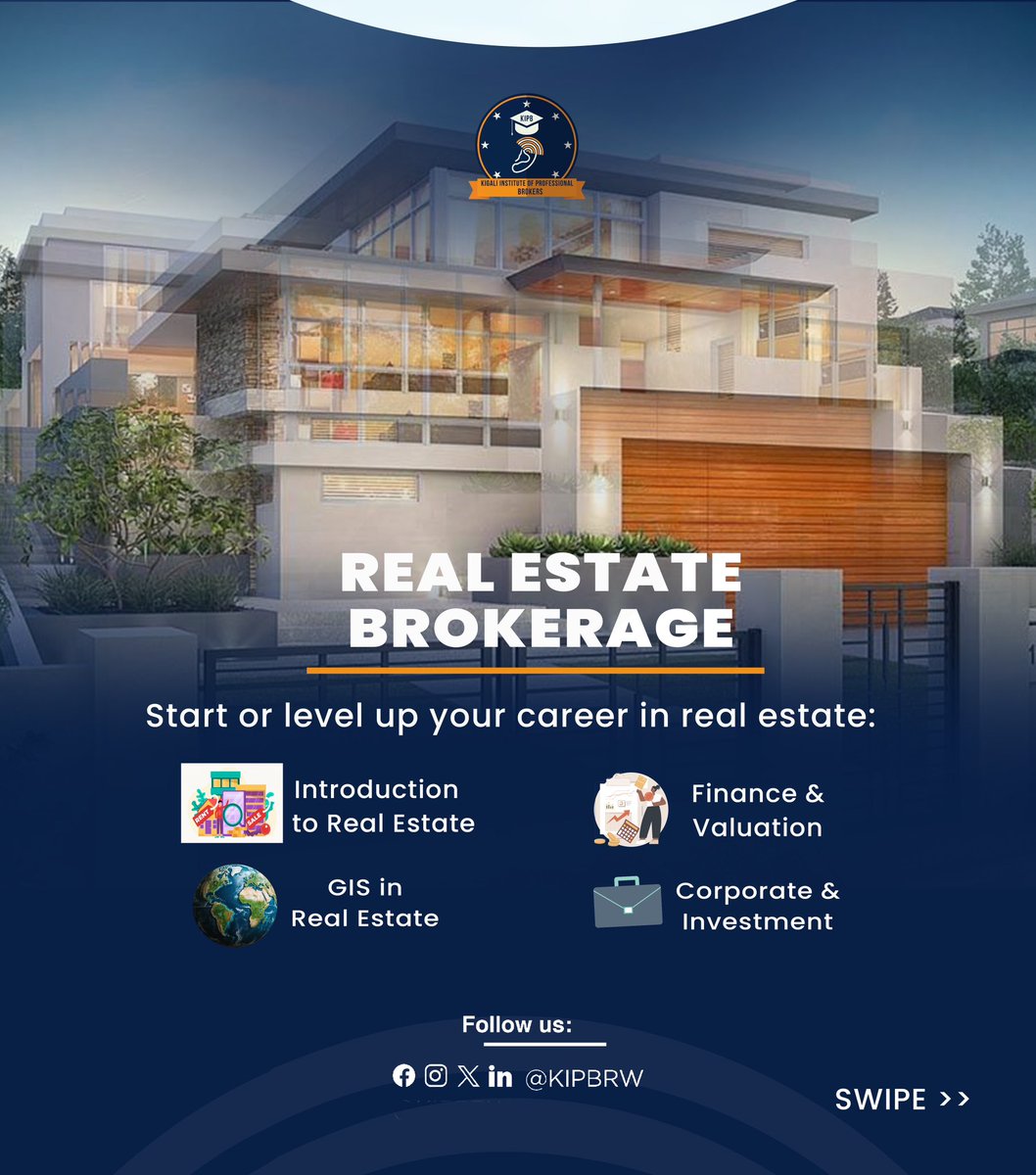 kigalinstitute's tweet image. Step into the world of professional broking with KIPB! 

🚀 Gain real skills, real fast, enroll in our Brokerage Short Course today and turn ambition into action!

#KIPB #KIPBRwanda #Brokerage #RealEstateRwanda #BrokerInRwanda #RwandaEducation #ProfessionalTrainingRW