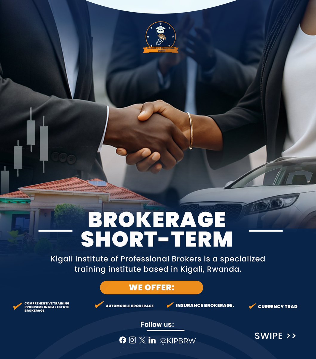 kigalinstitute's tweet image. Step into the world of professional broking with KIPB! 

🚀 Gain real skills, real fast, enroll in our Brokerage Short Course today and turn ambition into action!

#KIPB #KIPBRwanda #Brokerage #RealEstateRwanda #BrokerInRwanda #RwandaEducation #ProfessionalTrainingRW