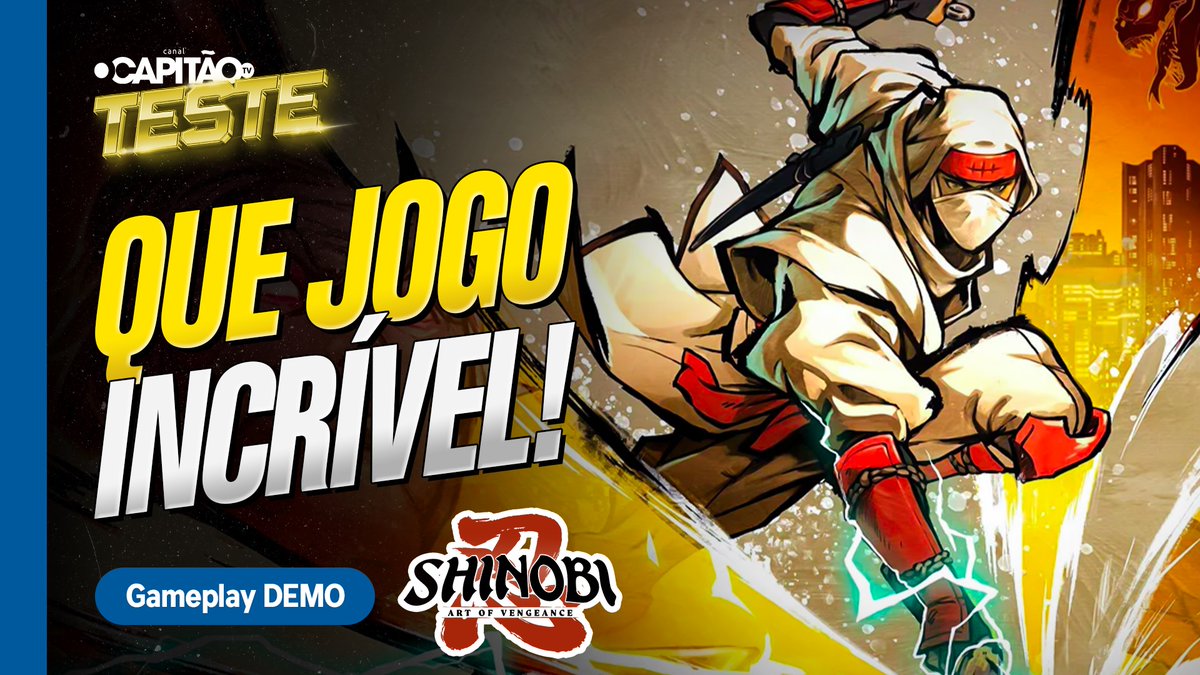O melhor game de Ninja está de volta e tá simplesmente incrível! Que presentaço que a <a href="/SEGA/">SEGA</a>  trouxe pros fãs de Shinobi.

Joguei a demo completa disponível gratuitamente de #ShinobiArtofVengeance clique no link pra conferir!

youtu.be/5rQY7xfA9kA