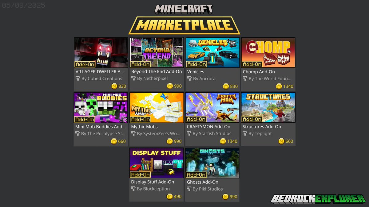 Scott (ECKOSOLDIER) (@eckoxsoldier) on Twitter photo 10 brand new <a href="/MinecraftMarket/">Minecraft Marketplace</a> addons released this week!
Early reviews:
Beyond The End: youtu.be/YufwkOAv8Dk
Villager Dweller: youtu.be/xKRO9pWHJRA 10 brand new <a href="/MinecraftMarket/">Minecraft Marketplace</a> addons released this week!
Early reviews:
Beyond The End: youtu.be/YufwkOAv8Dk
Villager Dweller: youtu.be/xKRO9pWHJRA