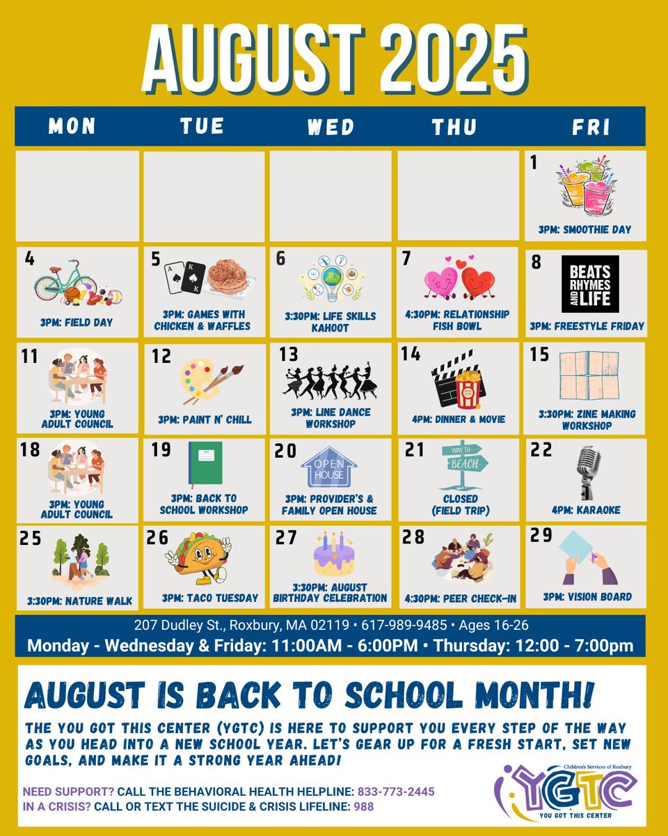 #CSRTuneInTuesdays: August is here, and we’re getting ready for the back-to-school season. Stop by the You Got This Center for a full month of workshops, activities, and support designed just for you. Whether you’re looking to connect or gear up for what’s next - we’ve got you.