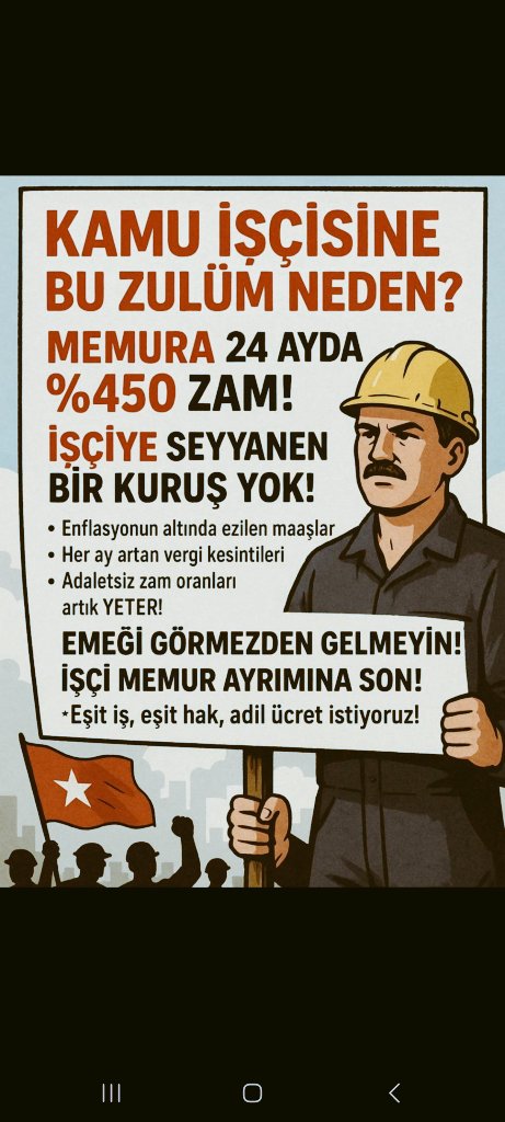 BizLer de DEVLET Dairesinde  çaLışan Kamu EmekçiLeriyiz..!
BizLerin neyi eksik meseLa ?
Gece gündüz demeden her işe koşan biziz.
7 aydır yok işçi bunu aLdı yok şu hakkı var diyor memurLar. Sayın DEVLET büyükLerimiz soruyoruz 

                      👇

MemurÖz İşçiÜveyEvlat