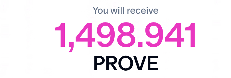 $7 a $PROVE was just a wet dream... 

My succinct allo increased btw. From 1k to 1.5k. 
I appreciate it, but sad to see that others got theirs reduced. Some created more content and used the testnet more than me.