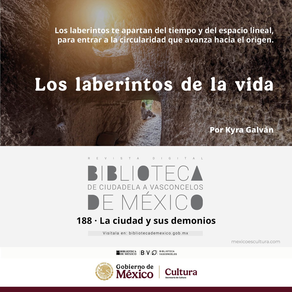 Biblio Vasconcelos (@vscls) on Twitter photo ¿Sabías que cada etapa de la vida es un laberinto? Niñez, adultez, duelo...
Explora estos caminos junto a <a href="/GalvanKyra/">Kyra Galván</a> en "Los laberintos de la vida", una colaboración para la revista digital:
bit.ly/LosLaberintosD… ¿Sabías que cada etapa de la vida es un laberinto? Niñez, adultez, duelo...
Explora estos caminos junto a <a href="/GalvanKyra/">Kyra Galván</a> en "Los laberintos de la vida", una colaboración para la revista digital:
bit.ly/LosLaberintosD…