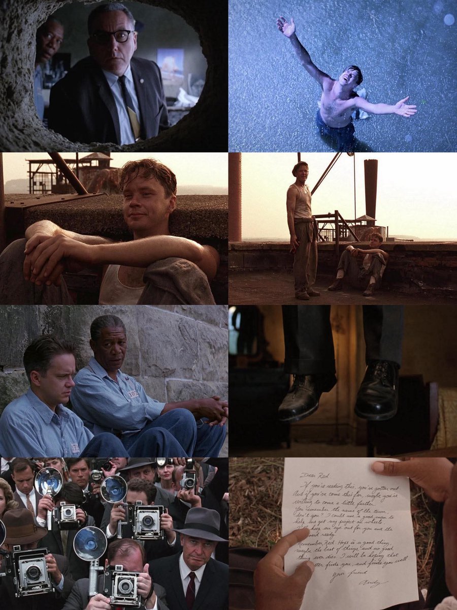 TheCineprism's tweet image. “Hope is a dangerous thing. Hope can drive a man insane."

-Shawshank Redemption (1994)