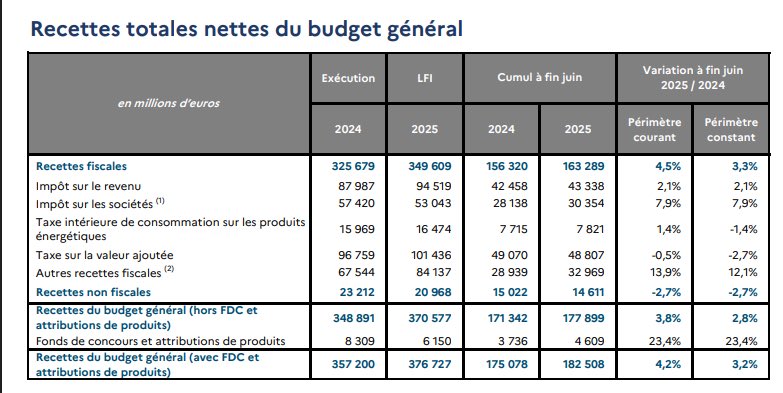 Carene1984's tweet photo. Alors que le gouvernement table sur une croissance de 2,2 % des recettes de TVA en 2025, celles-ci ont chuté de 2,7 % au premier semestre.

Depuis plusieurs mois, des vidéos montrant des magasins et restaurants déserts circulent sur Internet, confirmant le net recul de la consommation des ménages. Les hausses d’impôts annoncées et une saison touristique décevante n’augurent rien de bon pour le budget de l’État.

François Bayrou recherche 40 milliards d’euros pour combler le déficit, mais le risque d’un dérapage aggravé des comptes publics se profile dangereusement au second semestre. Les Français, déjà à bout, ne peuvent plus supporter de nouvelles taxes. Il est urgent de réduire les missions de l’État.

On ne peut pas traire les vaches indéfiniment.