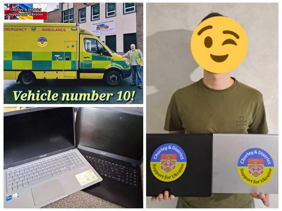 At the same time as us delivering an Ambulance to #Ukraine last month, we we also delivered a special parcel of laptops. I have received word that they are now with the right people 🫡
Chorley &amp; District Support for Ukraine
chorleyukraineunit.org
🇬🇧🤝🇺🇦
#ukraineunit #Chorley
