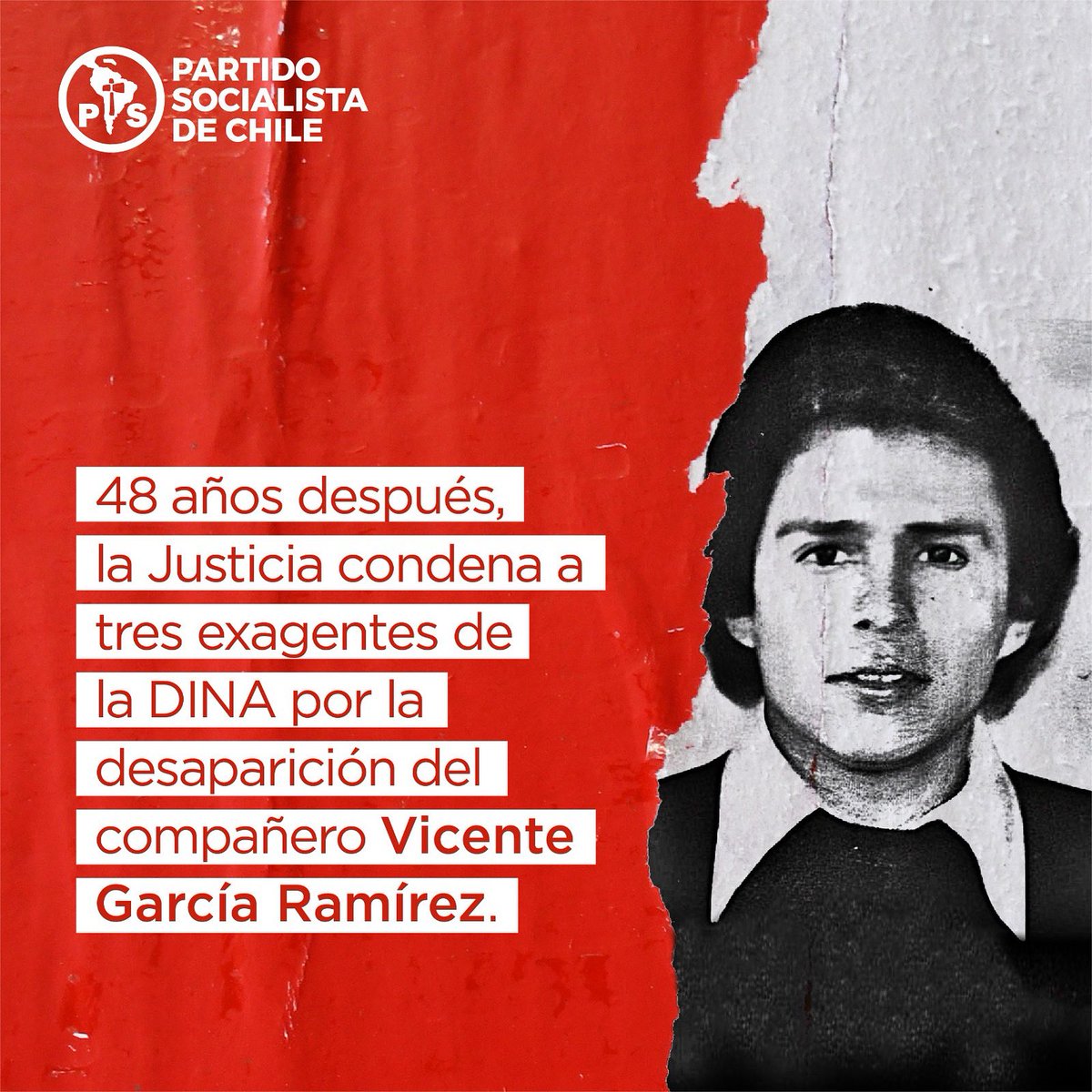 *Corte Suprema condena a exagentes de la DINA por secuestro calificado del compañero Vicente García Ramírez*

En un fallo unánime, la Corte Suprema condenó a tres exagentes de la disuelta Dirección de Inteligencia Nacional (DINA) por su responsabilidad en el secuestro calificado