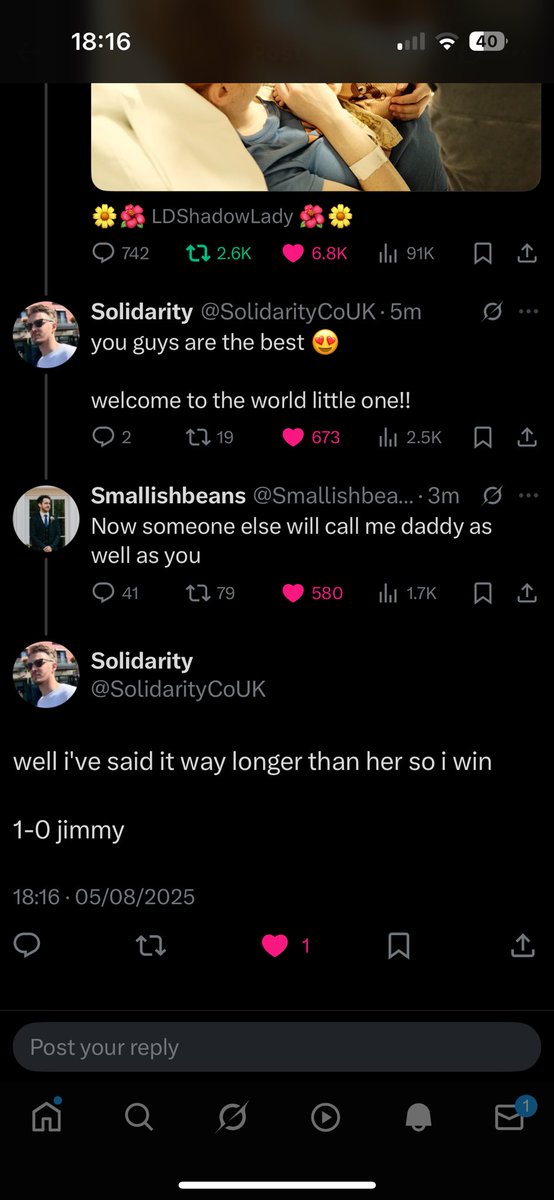 lizzie JUST had a child and joel’s back to flirting on main smh