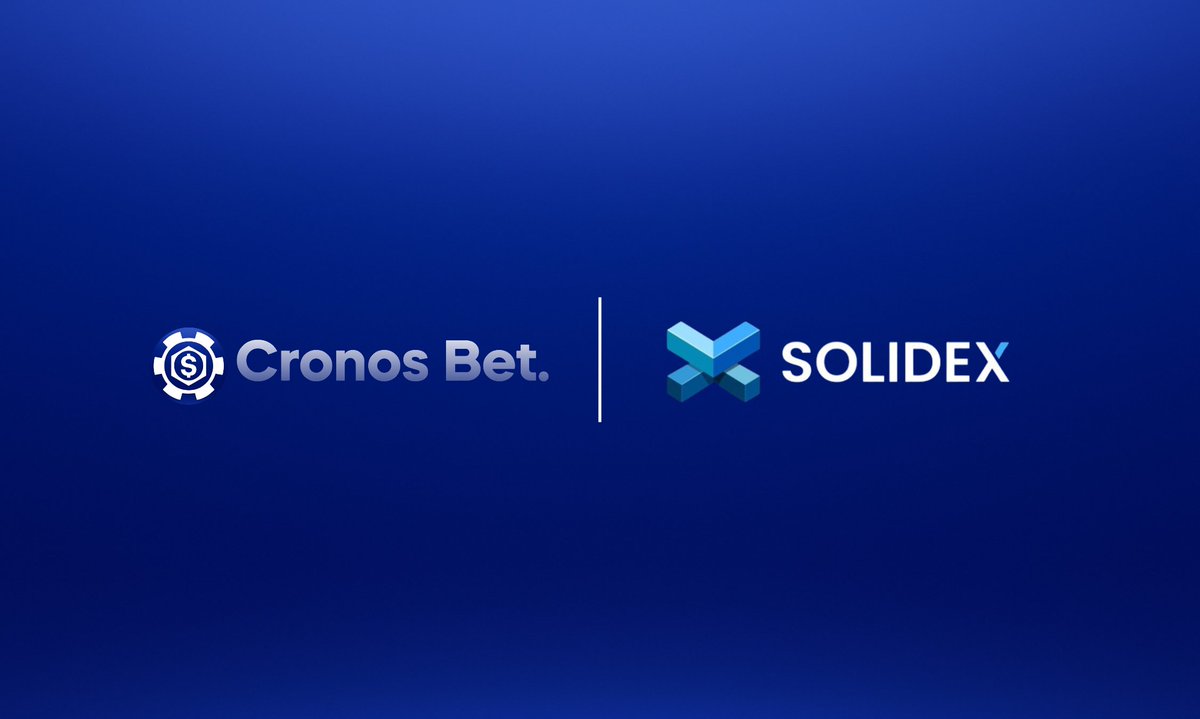 We’re happy to announce our partnership with <a href="/SoliDexCro/">SoliDex</a>, the first veDEX on Cronos! 🔥

Cronos Bet is joining the final quest round — complete tasks and earn points for the upcoming $SDX TGE.

Join the quest 👉 guild.xyz/solidex-6575b6…

x.com/SoliDexCro/sta…