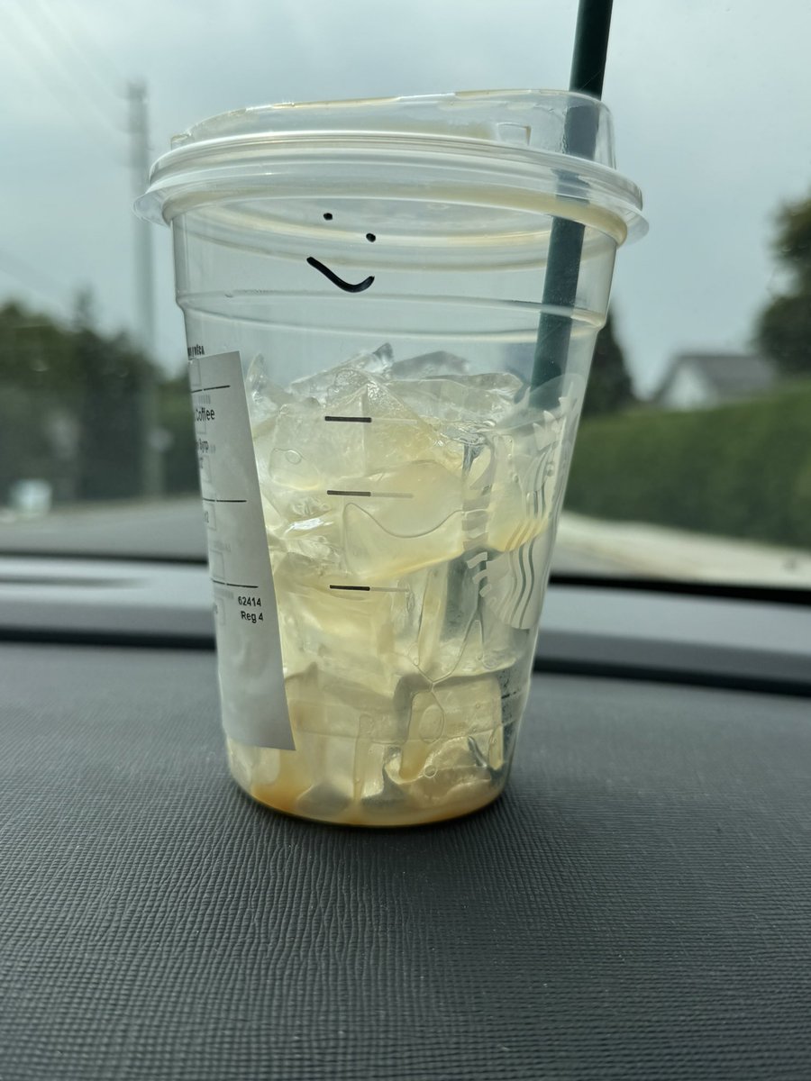 cdnsgt's tweet photo. @StarbucksCanada $6 for a medium ice coffee and 2/3 of the drink is ice. Why don’t I come here often? https://t.co/eBJ7Gtv18q