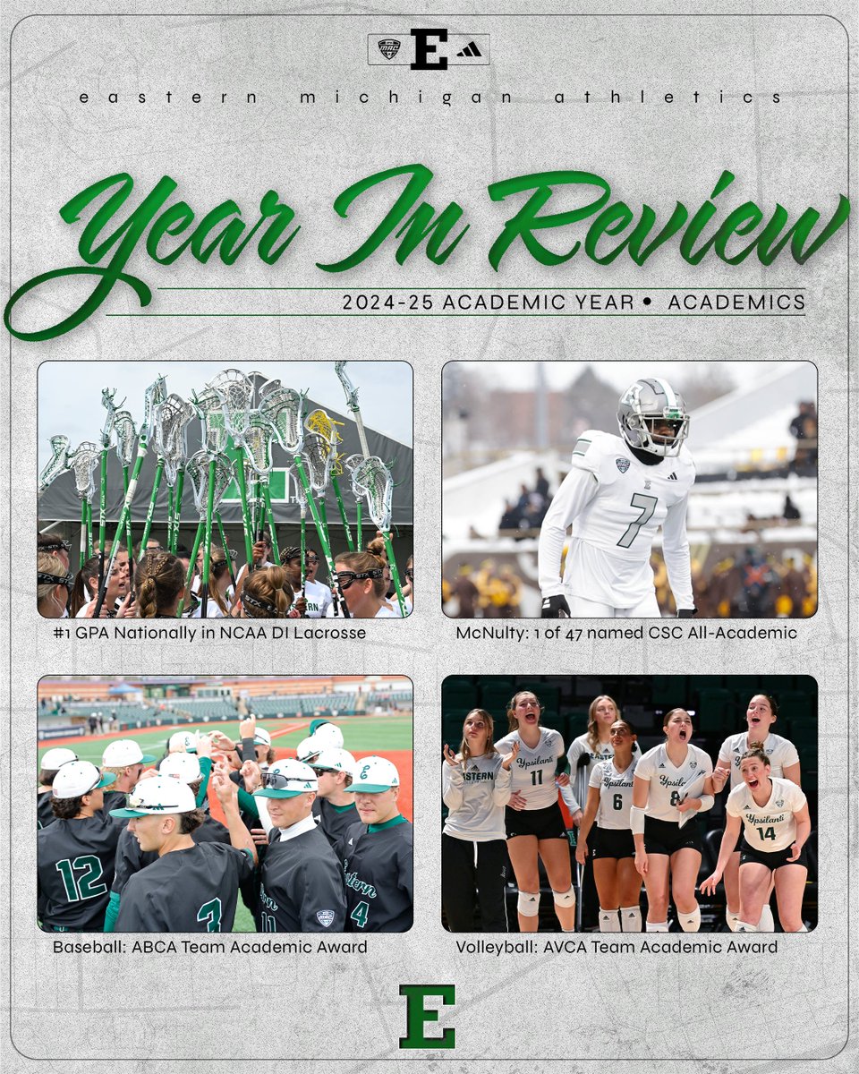 Academic excellence from the classroom to the field! 📚🦅

✅ 5 MAC Scholar Athletes
✅ 160+ academic honors for 194 Eagles
✅ 47 CSC Academic All-District picks
✅ National team awards across Swim &amp; Dive, Volleyball, XC &amp; Lacrosse

More Here🔗:tinyurl.com/222hsz7t