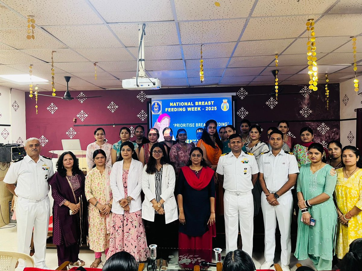 Empowering families, one feed at a time! 
Towards promoting #NationalBreastfeedingWeek a workshop was conducted at #NWWA Community Hall, Navy Nagar for families of serving personnel of #Chennai Station with a motto to nurture a healthier future, together.
