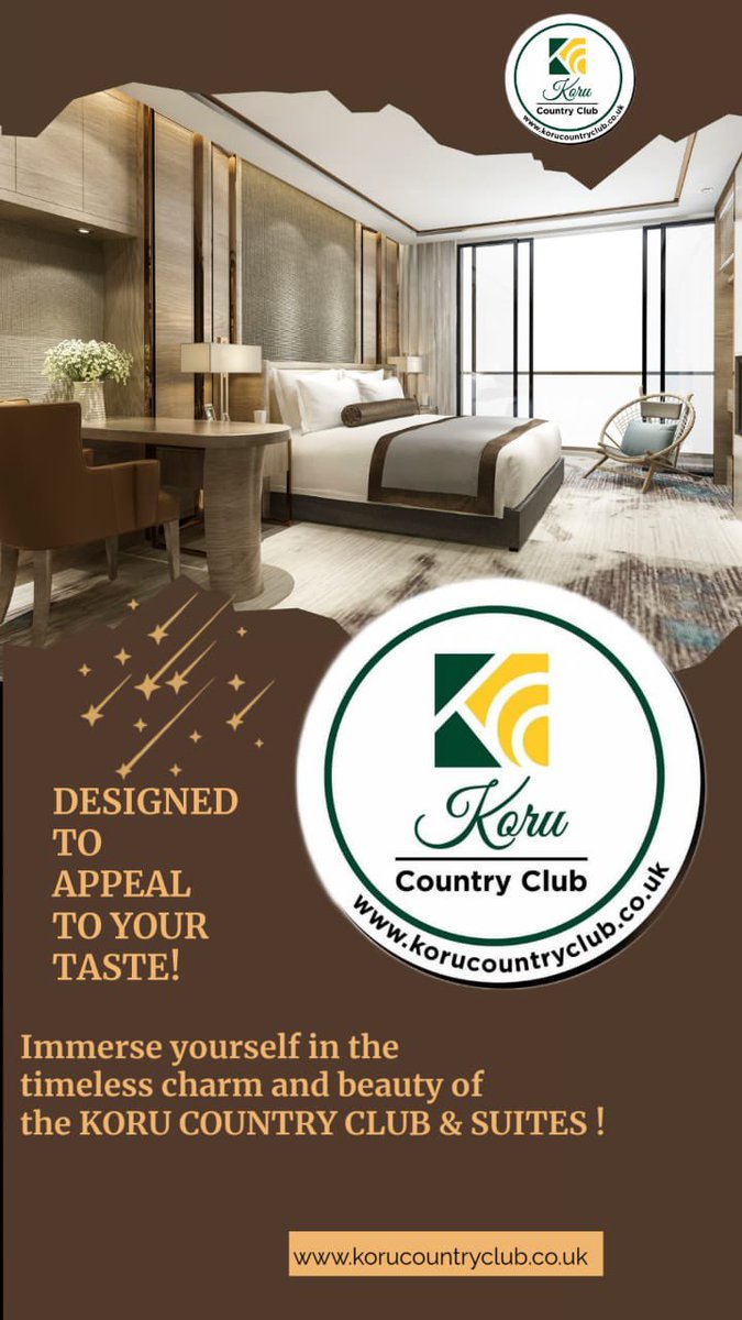 🌟 Rated 4/5 on TripAdvisor! 🌟
Experience comfort, style, and warm hospitality at Koru Country Club, just 1 hour from Kisumu International Airport.

Perfect for business, leisure, and weekend getaways.

Book your unforgettable stay today!
📞 +254110002363