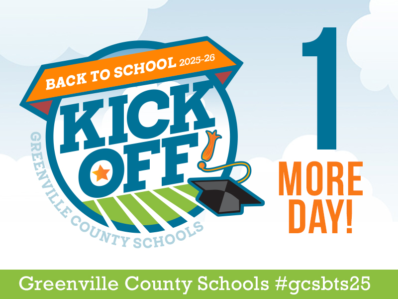Greenville County Schools (@gcschools) on Twitter photo Tomorrow is the big day! First Day of School 2025! Be sure to take your child's picture tomorrow with our Back to School signs and send them to us at facebook@greenville.k12.sc.us. Find the signs here: tinyurl.com/gcsFirstDay25 Tomorrow is the big day! First Day of School 2025! Be sure to take your child's picture tomorrow with our Back to School signs and send them to us at facebook@greenville.k12.sc.us. Find the signs here: tinyurl.com/gcsFirstDay25
