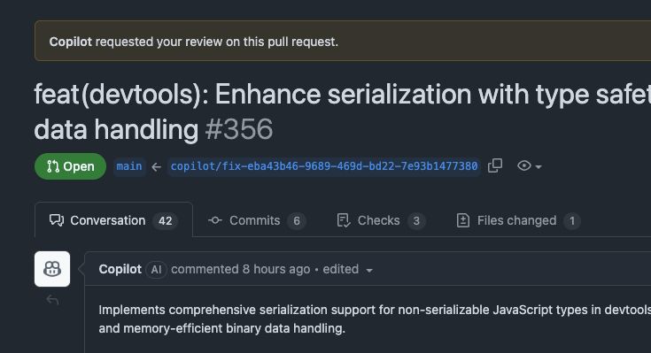 Copilot gets very chatty but it's really nice to be able to assign an issue and iterate with reviews
It makes me feel less... alone?