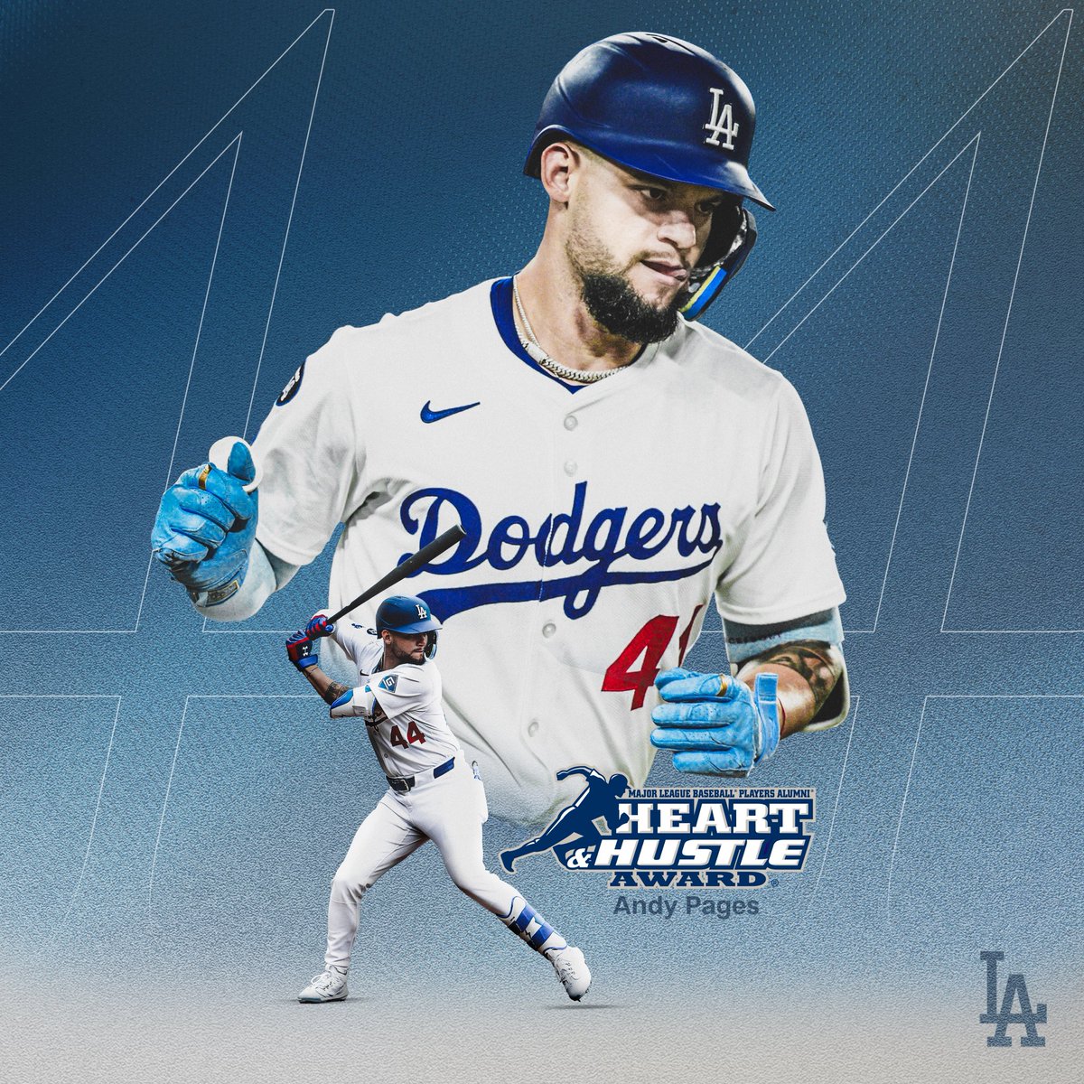 Congratulations Andy on being named the Dodgers’ 2025 Heart &amp; Hustle Award winner!