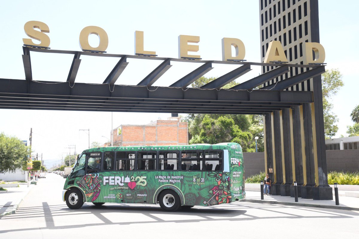Con el respaldo del Gobierno del Estado, el Ayuntamiento de Soledad de Graciano Sánchez facilitará la movilidad hacia la Feria Nacional Potosina a partir de este viernes, con salidas diarias desde la Plaza principal.

#SoledadCercaDeTi #SoledadSinLimites