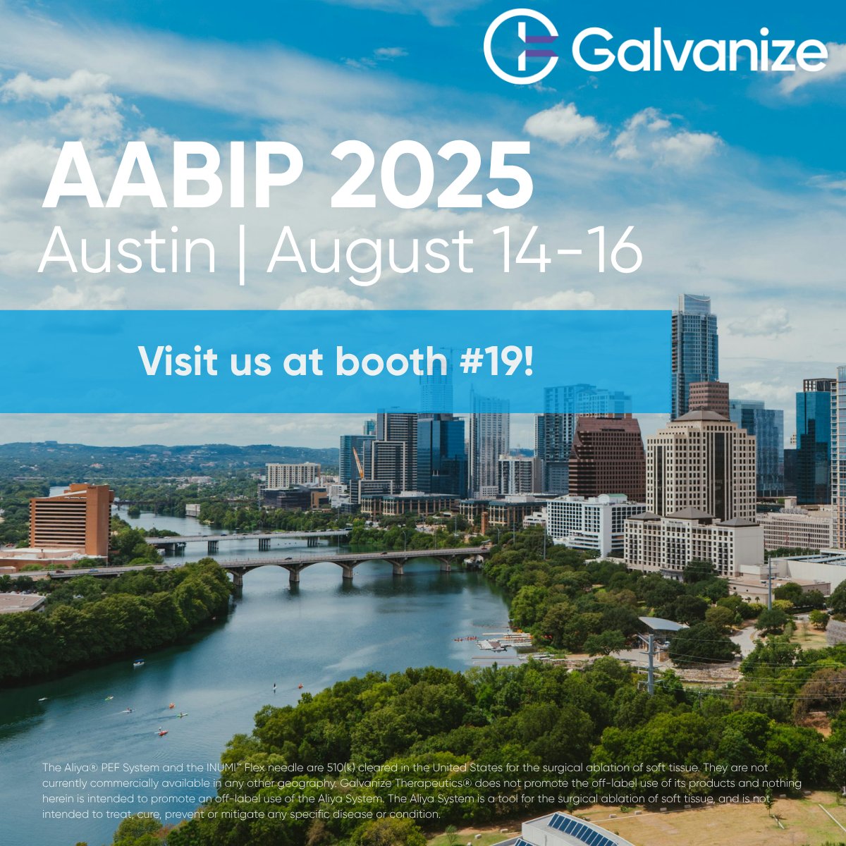 Ready for AABIP 2025? So are we.

Swing by our booth to see the Aliya® PEF system in action-don’t miss your chance to check it out in person! Visit Booth #19 to learn more about the Aliya® PEF System.

#PEF #PulsedElectricFields #Ablation #MedEd #MedTwitter
