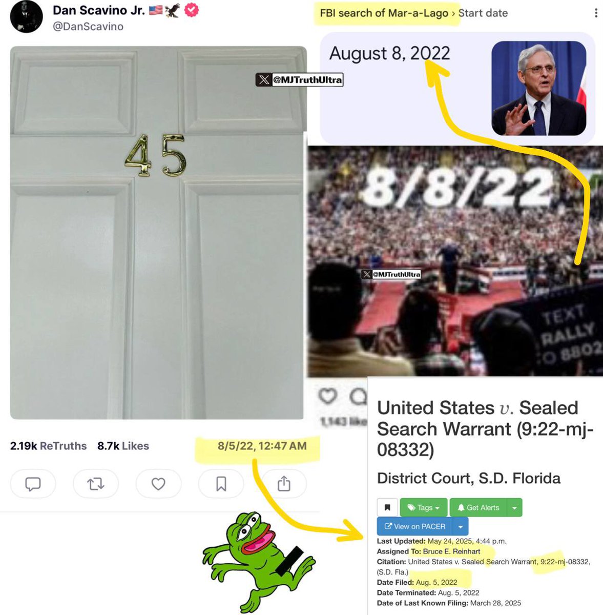President Trump strategically anticipated and orchestrated events surrounding the Mar-a-Lago raid to create a legal death trap for Obama and his minions..

To understand the depth of the trap Trump set, let me take you on a walk down memory lane. 

1. August 5th 12:05amET- Dan