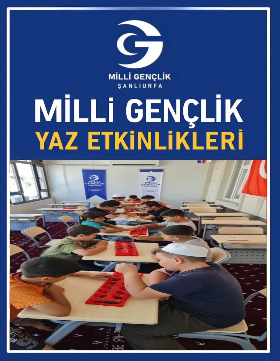 🎉 MİLLİ GENÇLİK YAZ ETKİNLİKLERİMİZİ TAMAMLADIK.

Milli Gençlik olarak çıktığımız bu güzel yolda, 6-12 yaş arası 20’den fazla yavrumuzla dopdolu bir yaz geçirdik.
Onlarla sadece oyun oynamadık; Gönül kurduk, iz bıraktık.

⚽ Halı saha maçlarında ter döktüler,
♟️ Mangala, satranç