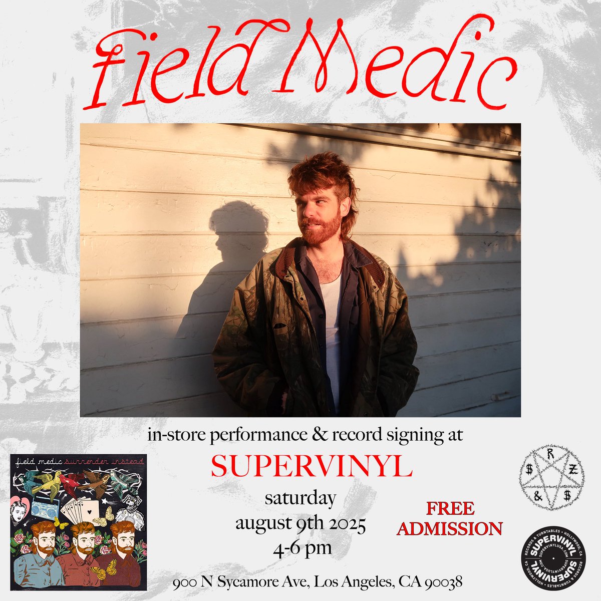_fieldmedic's tweet photo. the final single from the album is out now

simply obsessed ⭐️

free in store performance in LA this saturday! 

full alb on friday ♥️

listen: https://t.co/N5tXIM5VvF https://t.co/OAYdUoMP0R
