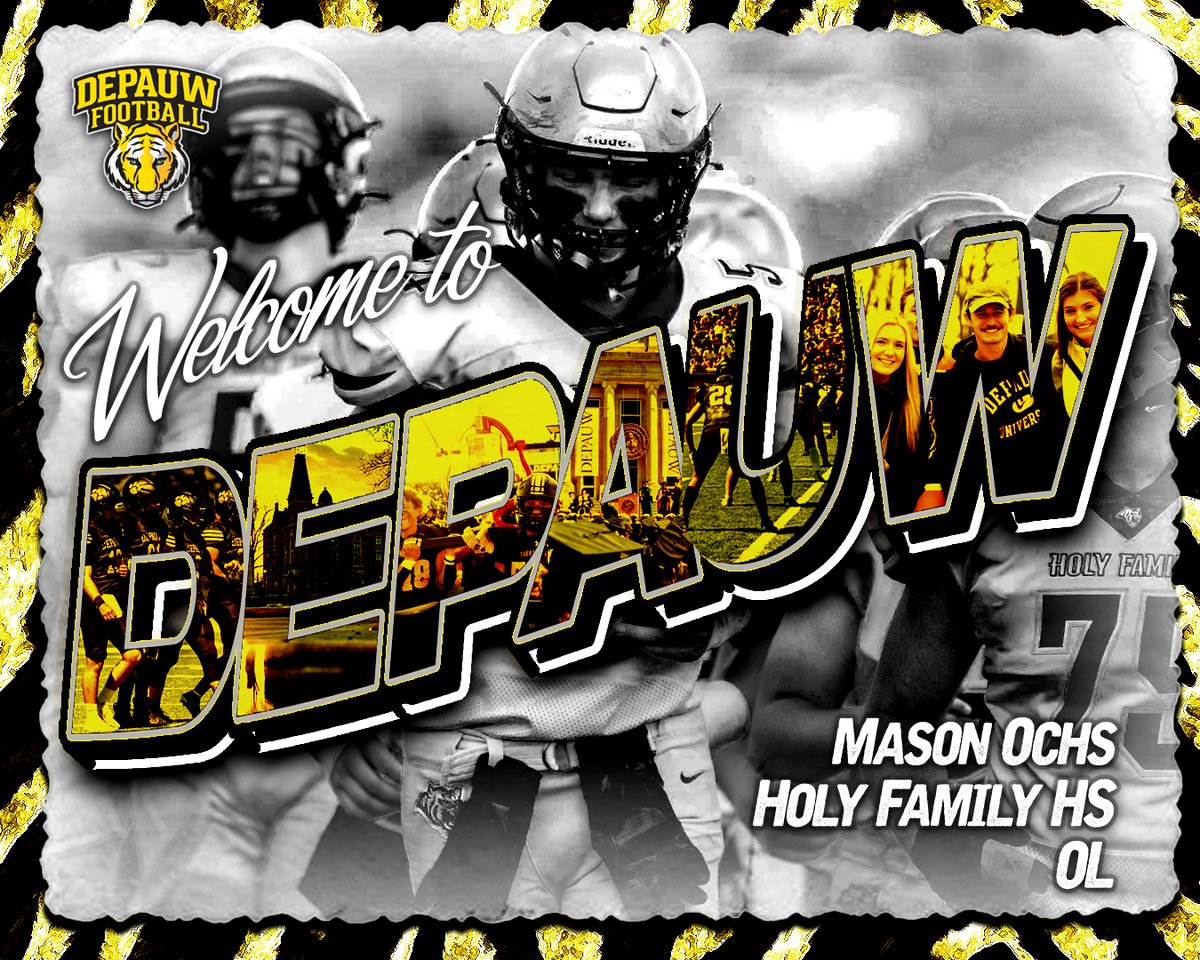 Welcome to the Castle,
<a href="/Mason_Ochs54/">Mason Ochs</a>!
#TigerPride | #TeamDePauw