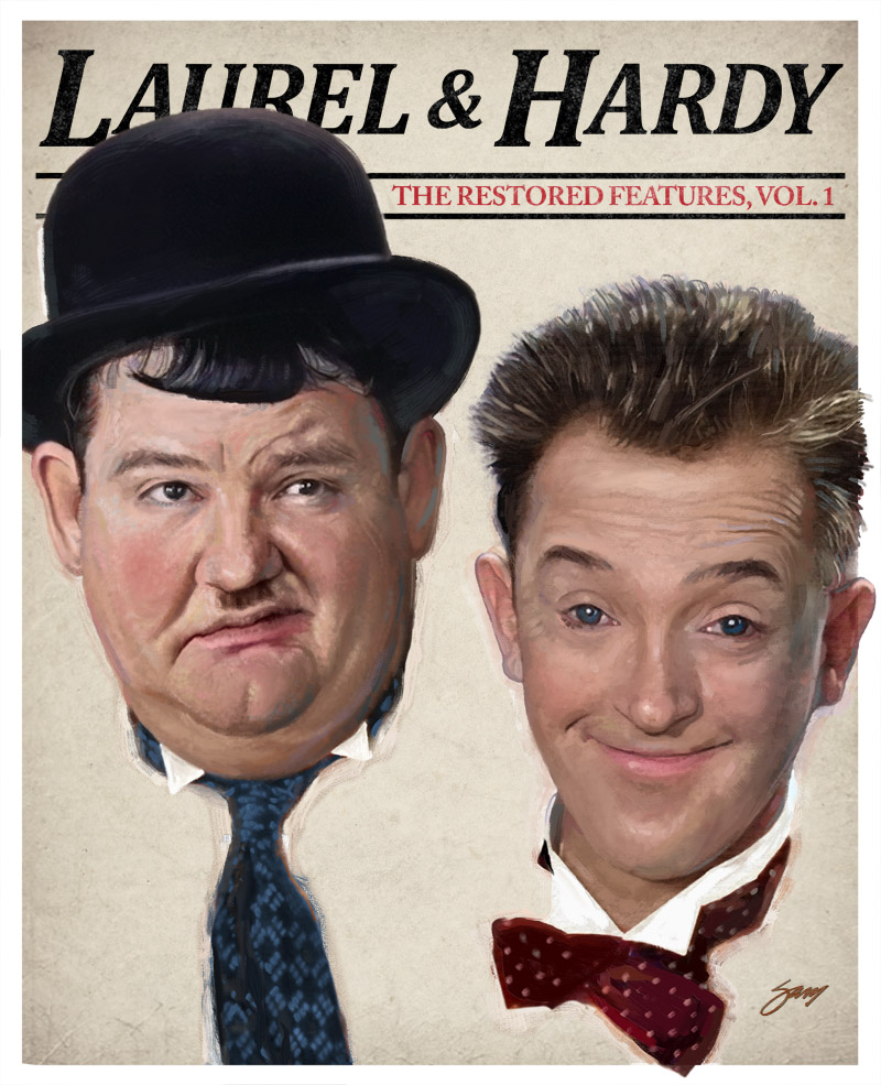 Here's a sneak peek at the cover for our upcoming LAUREL AND HARDY - THE RESTORED FEATURES, VOL. 1 with beautiful custom artwork illustrated by Stewart McKissick.

#PhysicalMedia