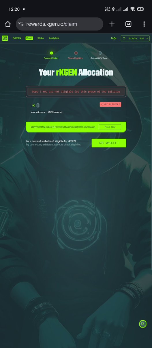 i have 600k Kpoint but not eligible 
indian project fucking scamers🤬
<a href="/KGeN_IO/">KGeN 🟩</a> <a href="/KGeN_Community/">KGeN Community</a>