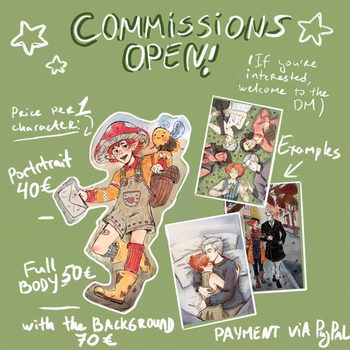 ⭐Opening up commissions for August.⭐ 

If you have an idea for a drawing or a comic - please, DM me! let’s create something magical together ✨