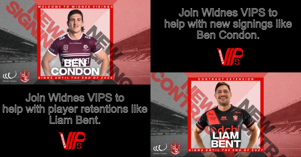 Join #WidnesVIPS to help <a href="/WidnesRL/">Widnes Vikings</a> with new signings like #BigBen Ben Condon and player retentions like Leam Bent.

What we do widnesvips.co.uk
Join us widnesvips.co.uk/join-now

#Widnes #WidnesVikings #VikingsForevermore #RugbyLeague