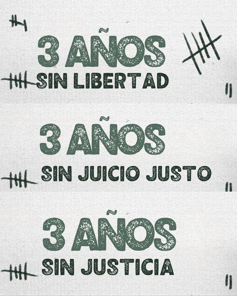 Jackson Vera cumple 3 años detenido injustamente en El Helicoide.
Líder estudiantil, activista, inocente.
Preso por alzar la voz.
Su familia aún espera justicia.

📢 ¡Libertad ya!
#LiberenAJacksonVera #PresosPolíticos