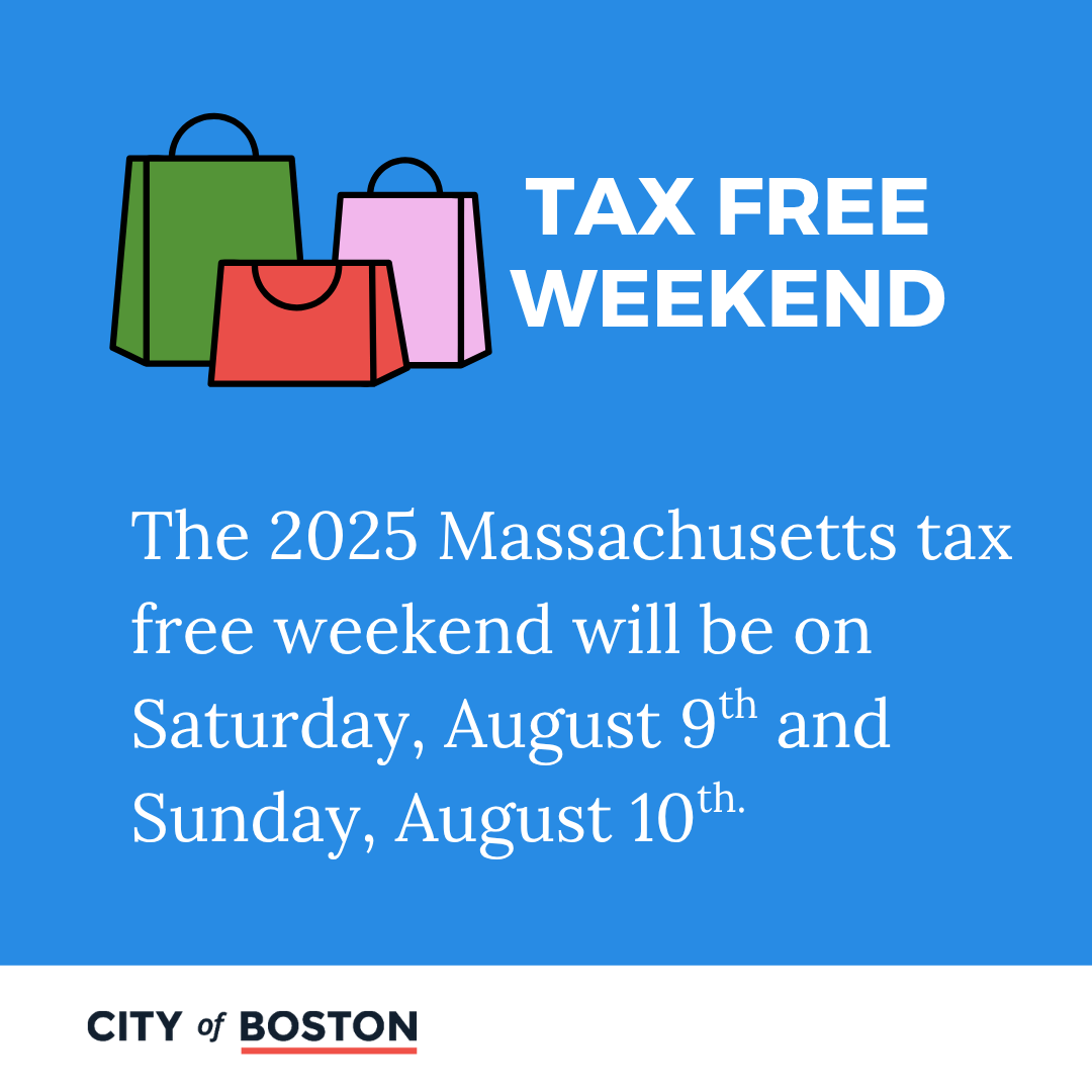 ConsumerBoston's tweet image. The Massachusetts Sales Tax Holiday is this weekend! #shopping #taxfree #consumeraffairs #boston