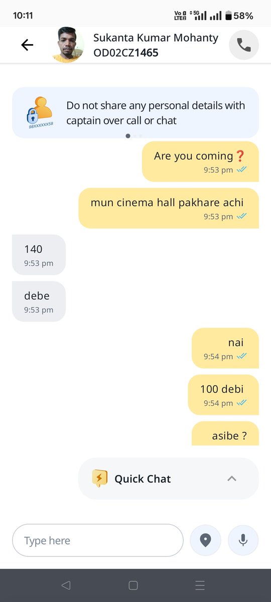 imganeshjena's tweet photo. @rapidobikeapp The guy accepts the ride and asks for extra money. I do not accept his offer. So that he has not cancelled the trip till now. Kindly take action. This type of person causes a lot of trouble to many people. https://t.co/PBOXpLhuXy