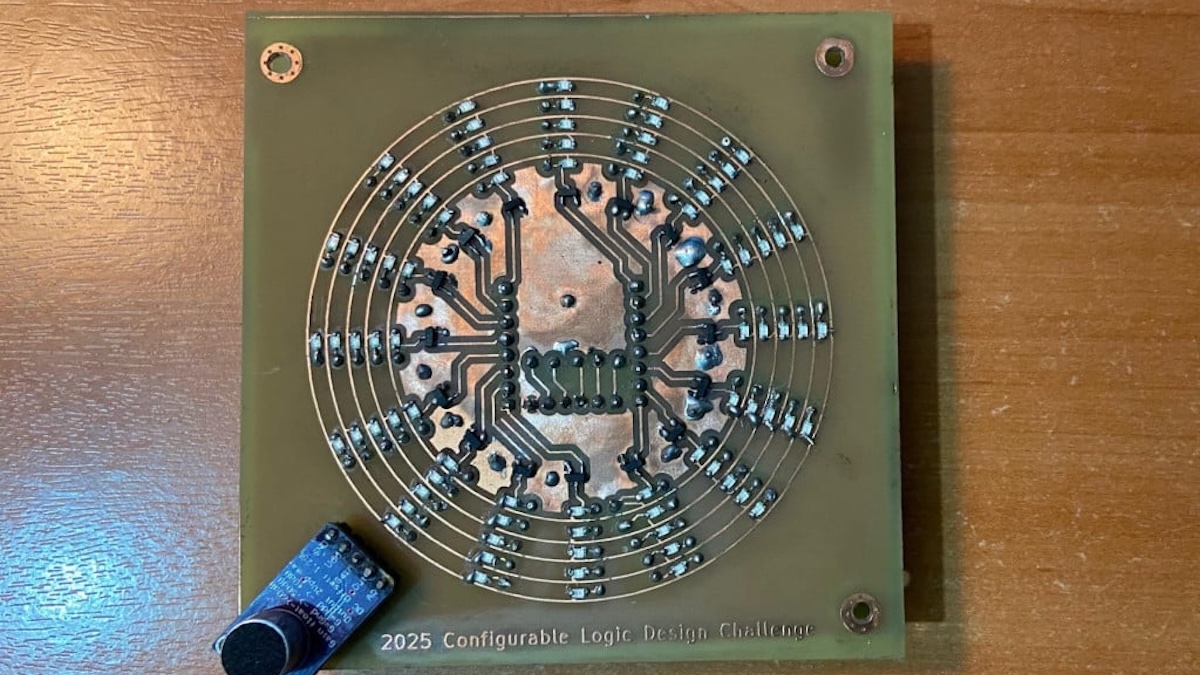 MicrochipMakes's tweet image. Emre Kayan leveraged the PIC16F13145&apos;s CLB to create a real-time audio spectrum visualizer system that captures sound signals through an analog microphone, performs a Fast Fourier Transform, and displays the results on a circular LED matrix: maker.pro/configurable-l…