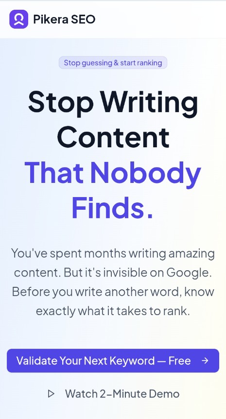 Could you guys rate the copywriting of my landing page, from the scale of 1-10?

pikeralanding.vercel.app