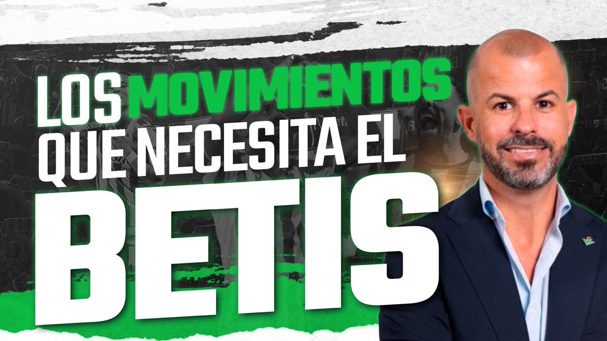🟢 LOS MOVIMIENTOS que NECESITA hacer el BETIS antes del CIERRE de MERCADO | youtu.be/Ucukr_5B58A?si…

👉 ¿Quién debe salir? ¿Qué puestos se tienen que reforzar? Análisis línea por línea de los movimientos que se tienen que dar.

▪️Si os gusta el contenido, os agradecería que le