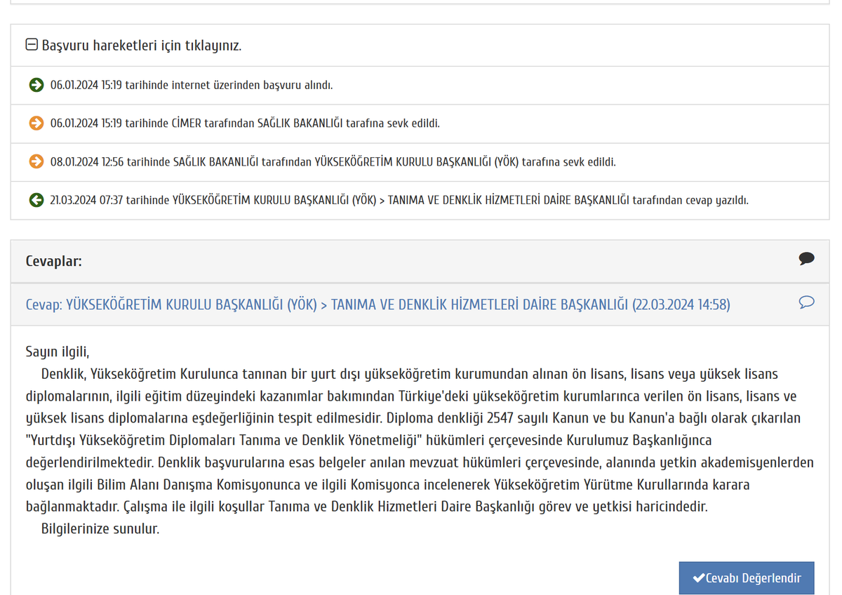 Sahte psikolog Volkan Uçak'ı 06.01.2024 tarihinde CİMER'e şikayet etmişim. Diploma sorgusu istemişim. Saçma sapan bir cevap gelmiş. Gerçek diplomaya sahip biri olarak kişinin gönderilerinden bu alandan olamayacağını düşünmüştüm. Tam da düşündüğüm gibi oldu. Ama 1,5 sene geç oldu.