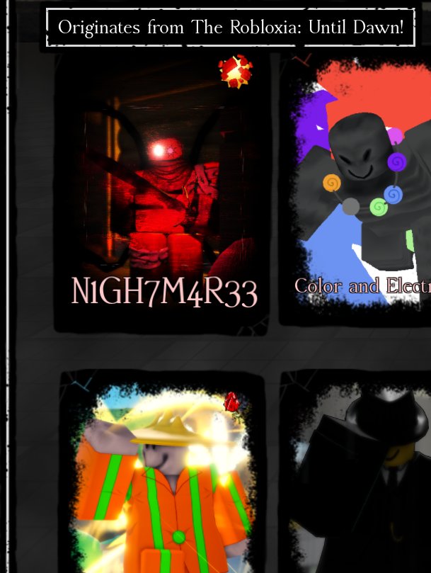 Roblox_Forsaken's tweet image. In the next update, skin collabs will have a label text where they originated first.